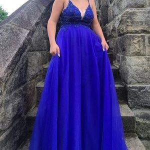 Blue prom dress